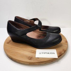 Dansko Lanie Black Leather Mary Jane Hidden Wedges Size 42 (US Size 11.5/12)
